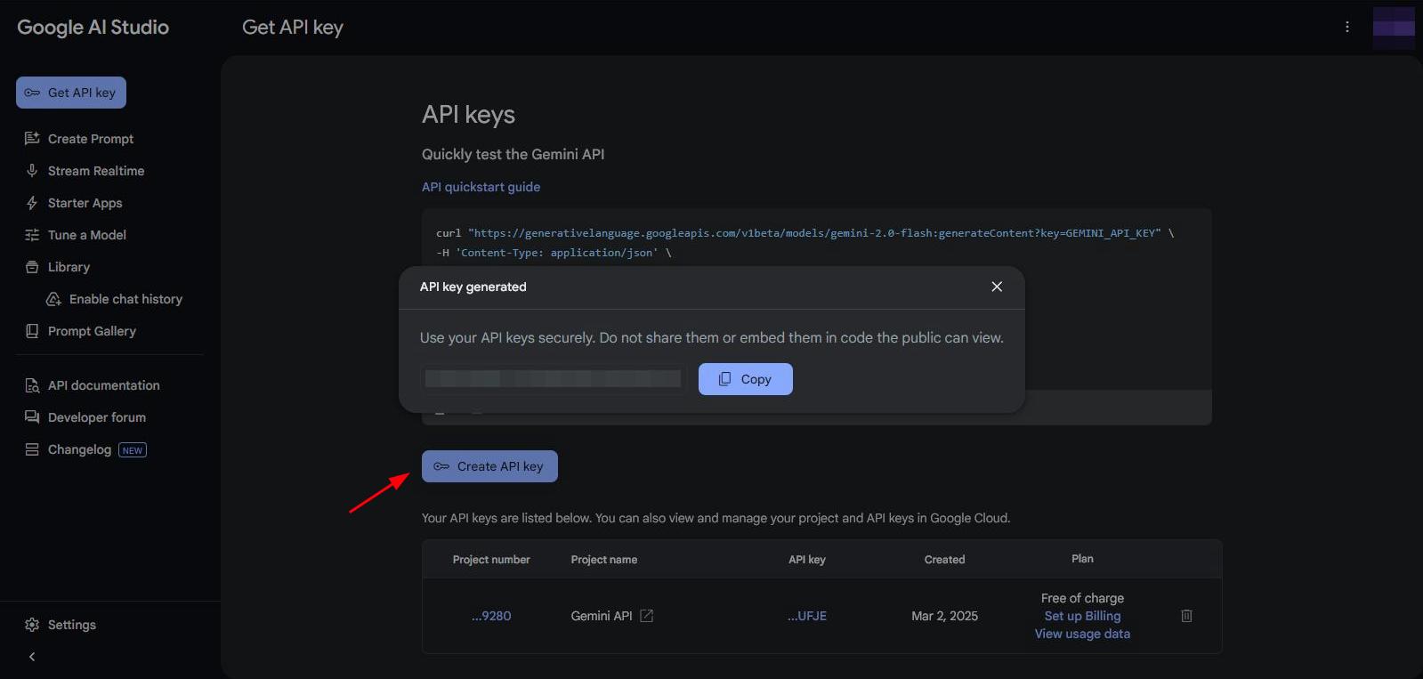 Get API Key