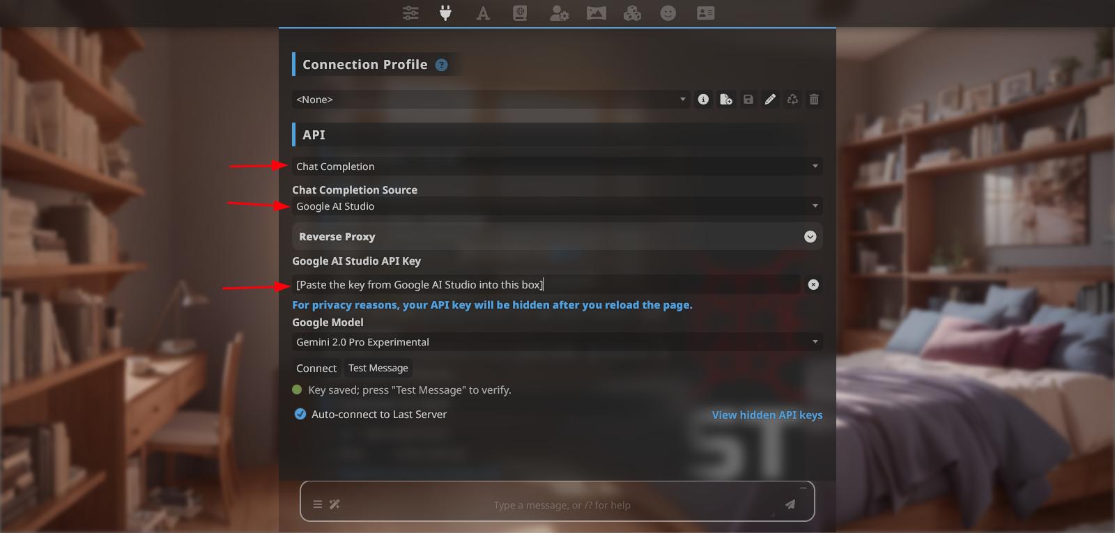 Connect to Google AI Studio Chat Completion API
